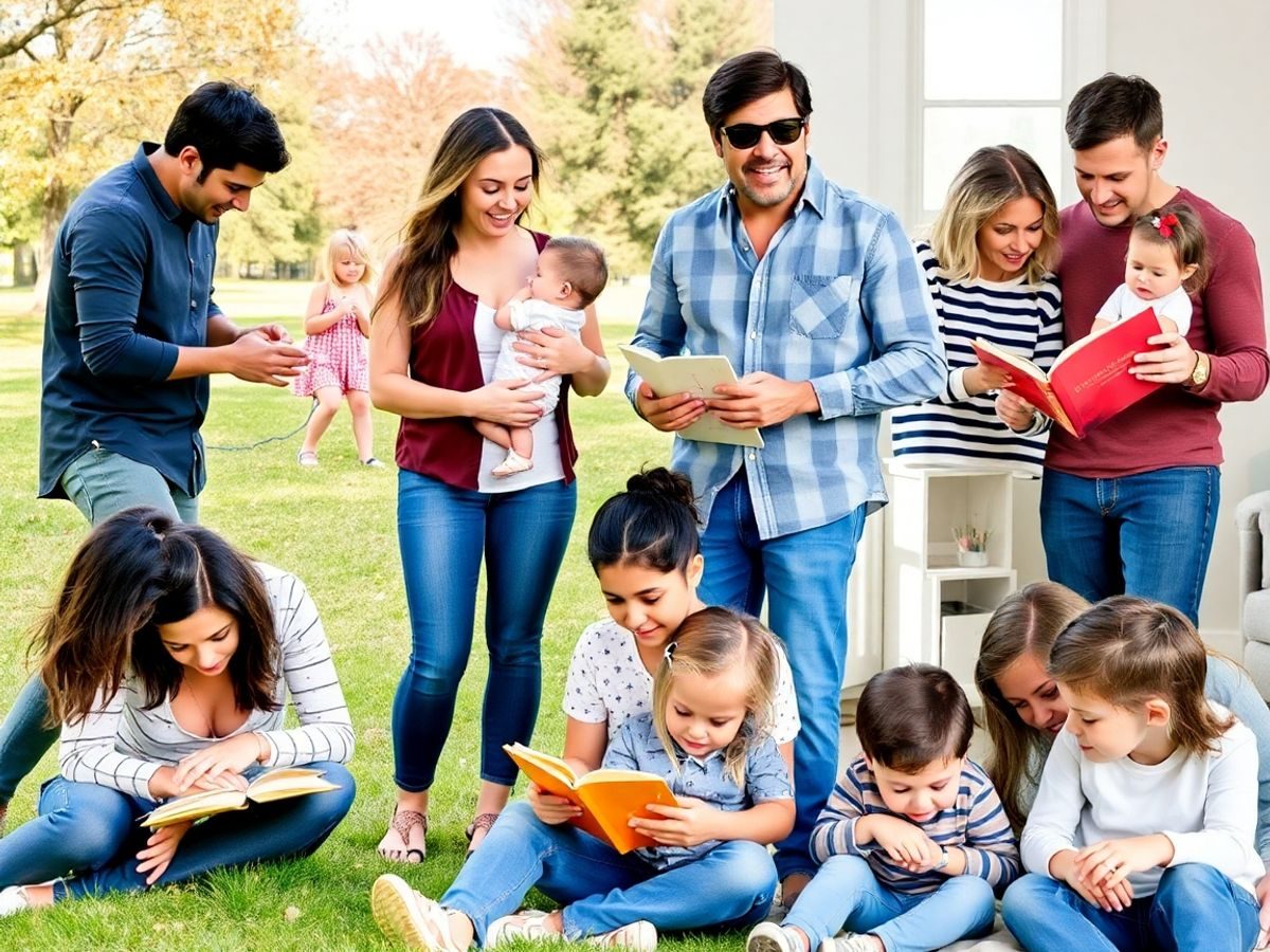 Părinți celebri cu copii, interacționând.