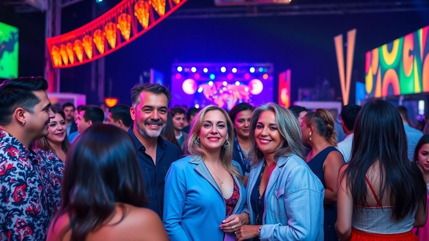 Vedete la festival internațional, atmosferă vibrantă.